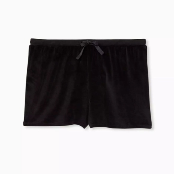 Torrid Black Micro Polar Fleece Drawstring Sleep Short - Deep Black - Size 1X - Picture 3 of 10